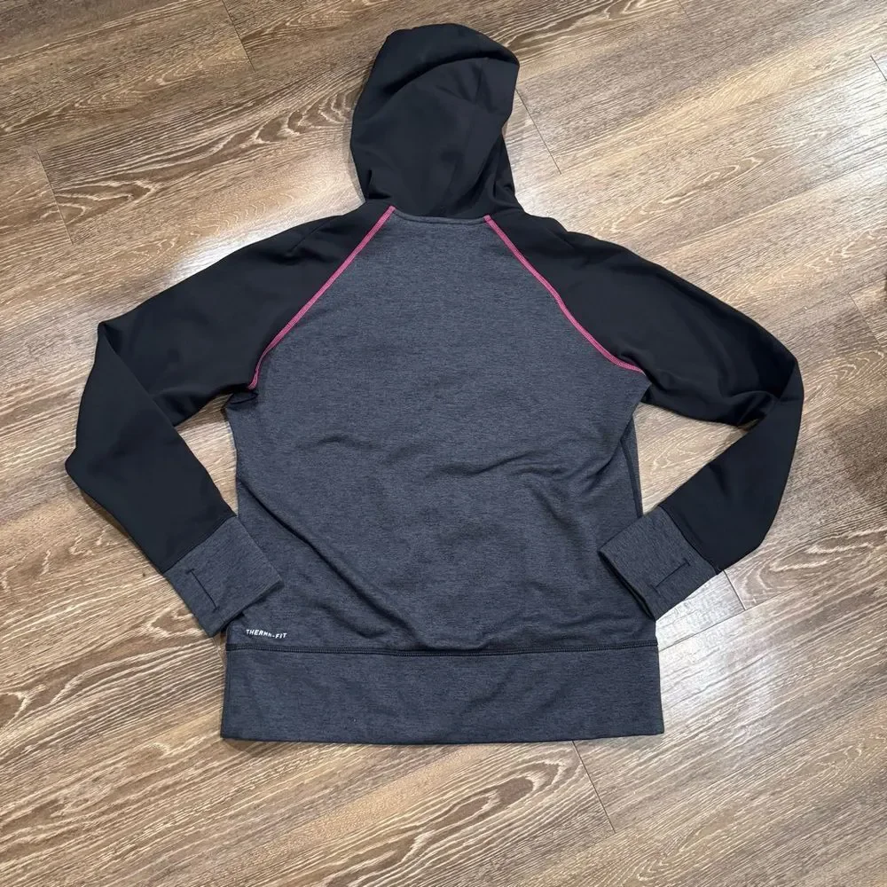 Nike women’s Black and Dark Gray Sweater with Pink Accents